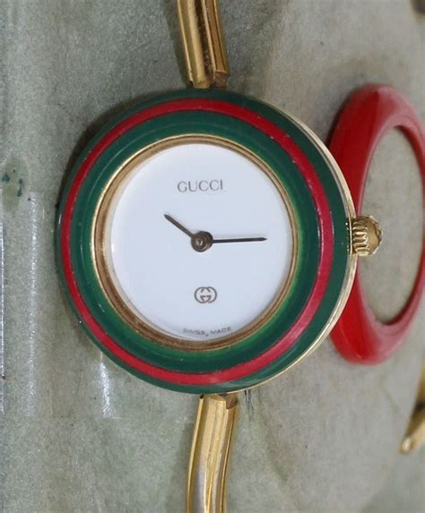 vintage bangle watch gucci|vintage Gucci watch changeable.